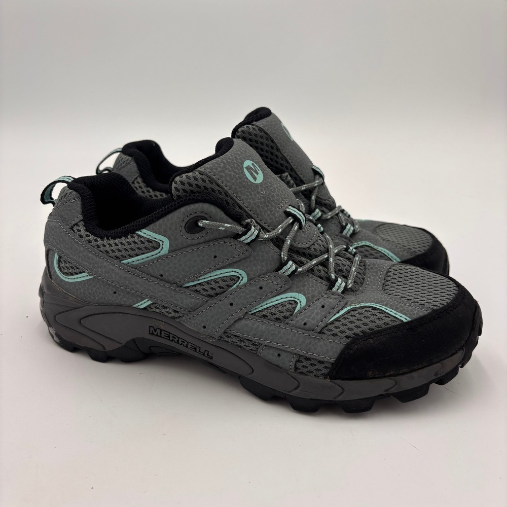 Merrell Moab 2 Low Lace Women 5 Grey Aqua Excellent Hiking Shoes MK162261